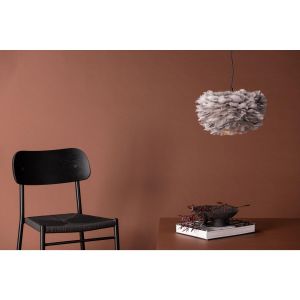 Rumi ronde hanglamp - ø 30 cm - grijze veren